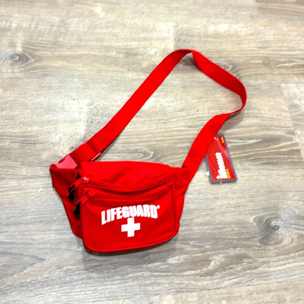 Fanny pack red Lifeguard adjustable‎ strap